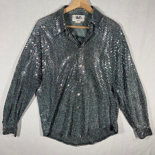 Vtg 80s disco shirt - 80s, small